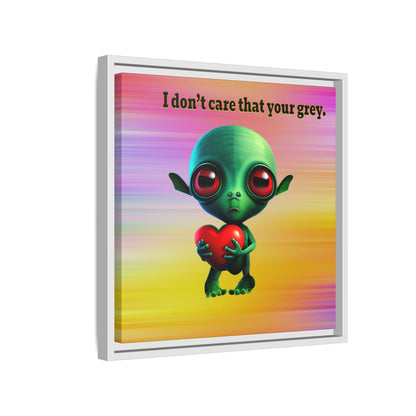 I don't care that your grey - framed canvas art (color blur)