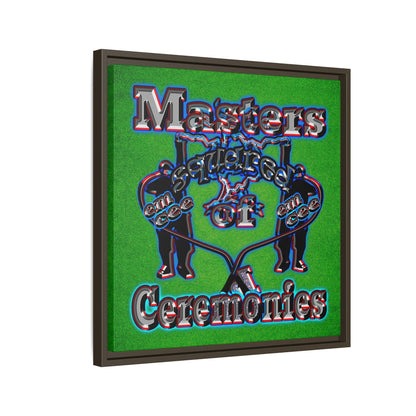 em cee squared - framed canvas art (green turf)