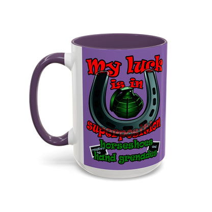 my luck - Accent Mug (light purple)