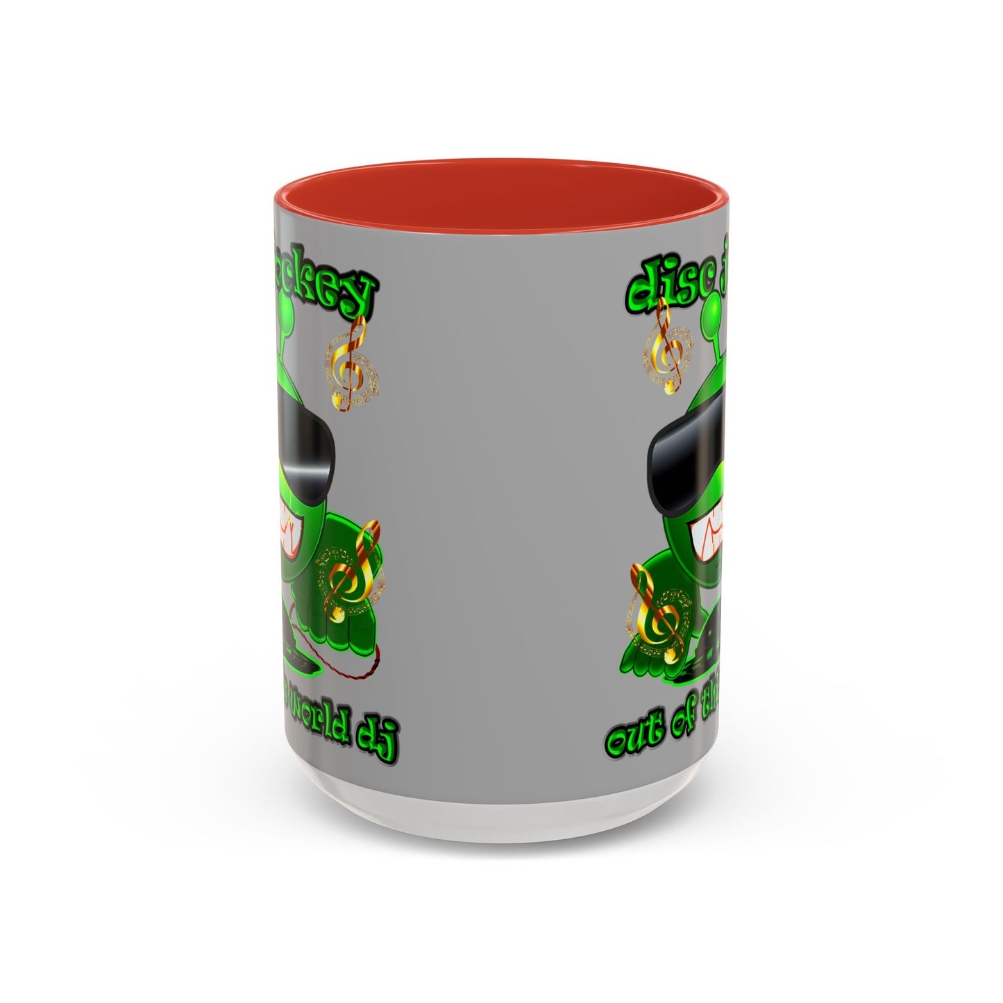 disc jockey - Accent Mug (light grey)