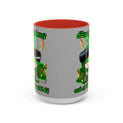 disc jockey - Accent Mug (light grey)