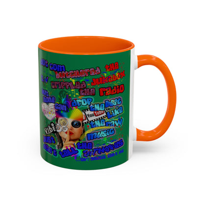 drop the beat - Accent Mug (dark green)