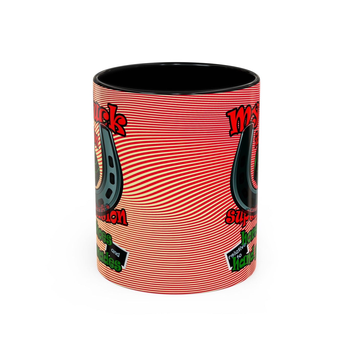 my luck - Accent Mug (yellow-orange wave)