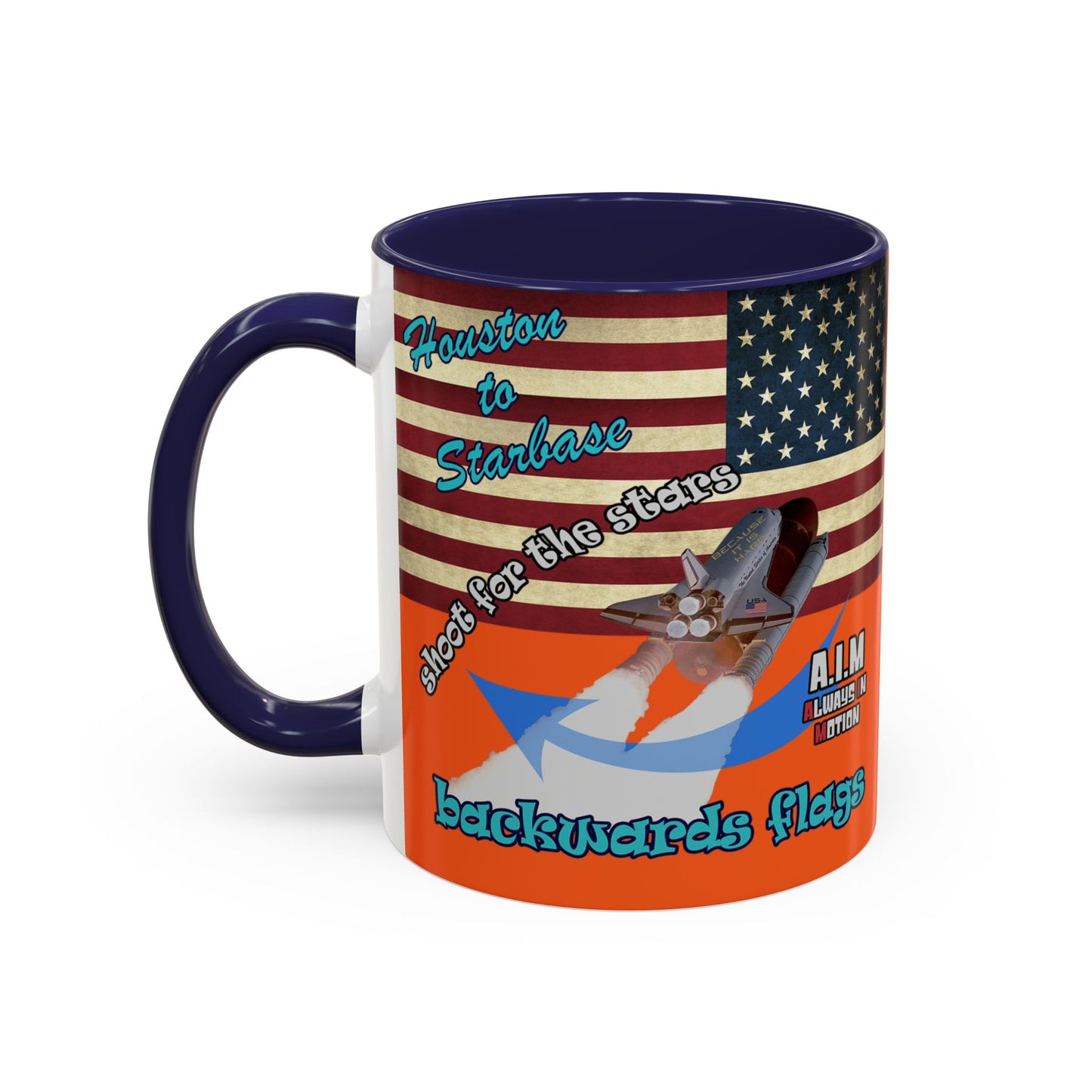 shoot for the stars - Accent Mug (orange)