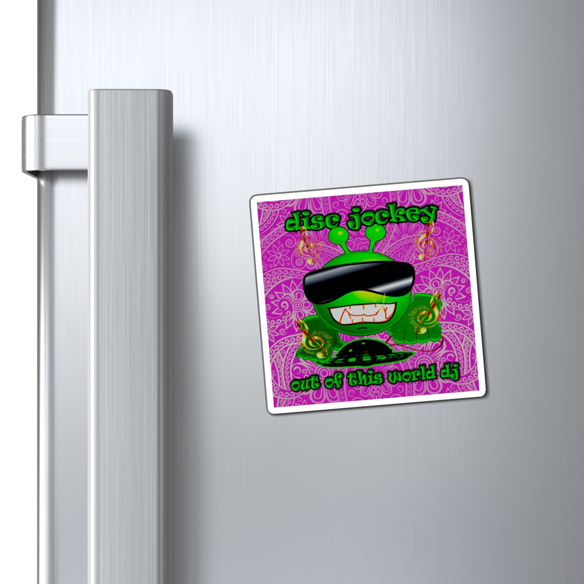 disc jockey - Magnets - (pink swirl)