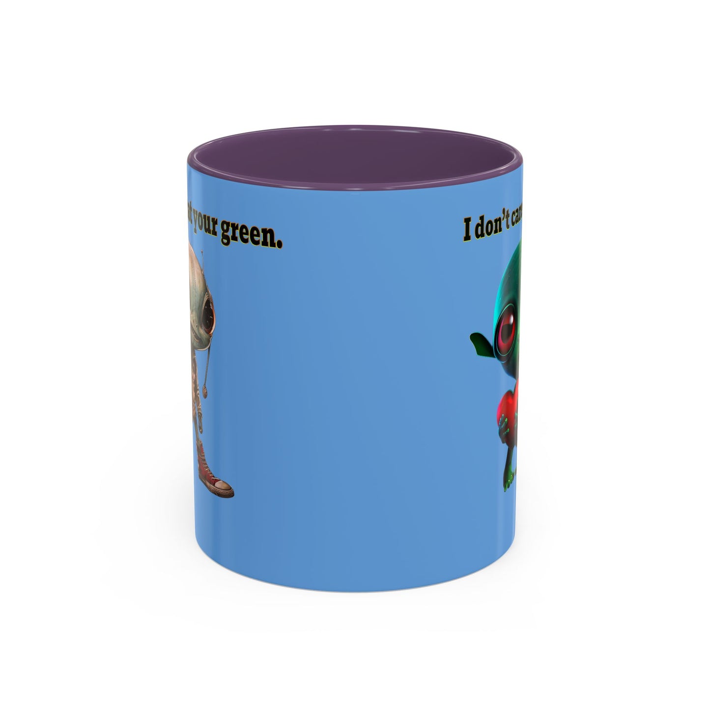 I don't care that your grey - Accent Mug (light blue)