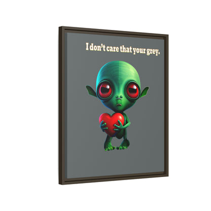 I don't care that your grey - framed canvas art (dark grey)