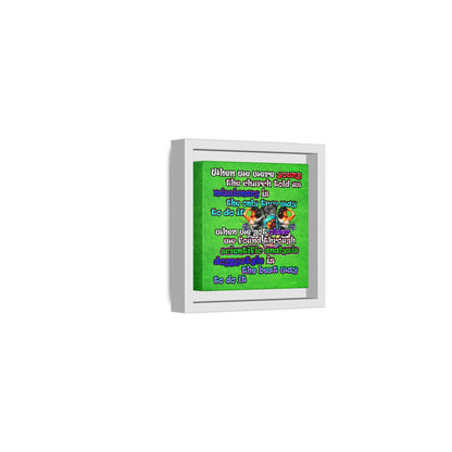doggystyle - framed canvas art (green turf)
