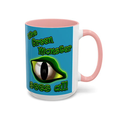 green monster - Accent Mug (turquoise)