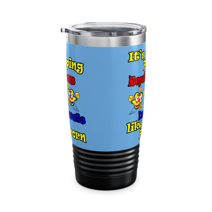 popping like popcorn - Ringneck Tumbler, 20oz (light blue)