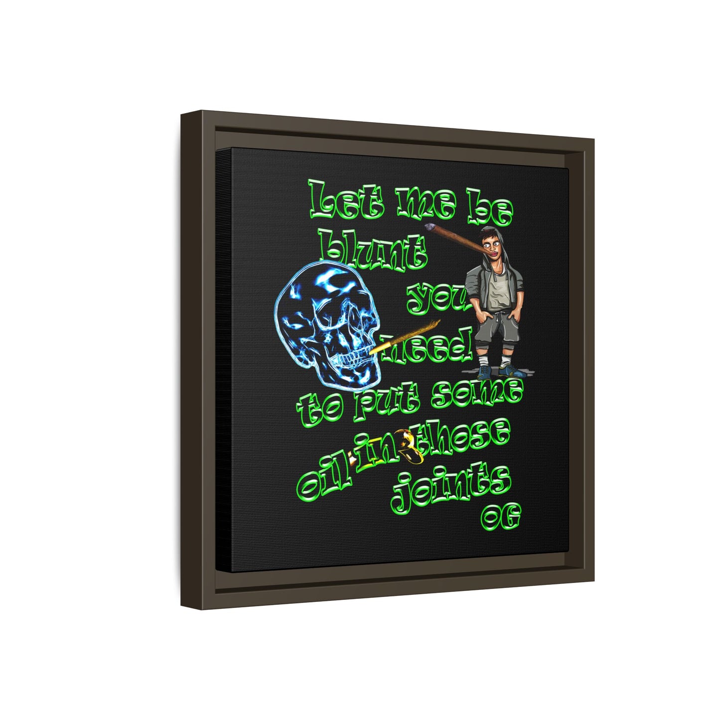 og - framed canvas art (black)
