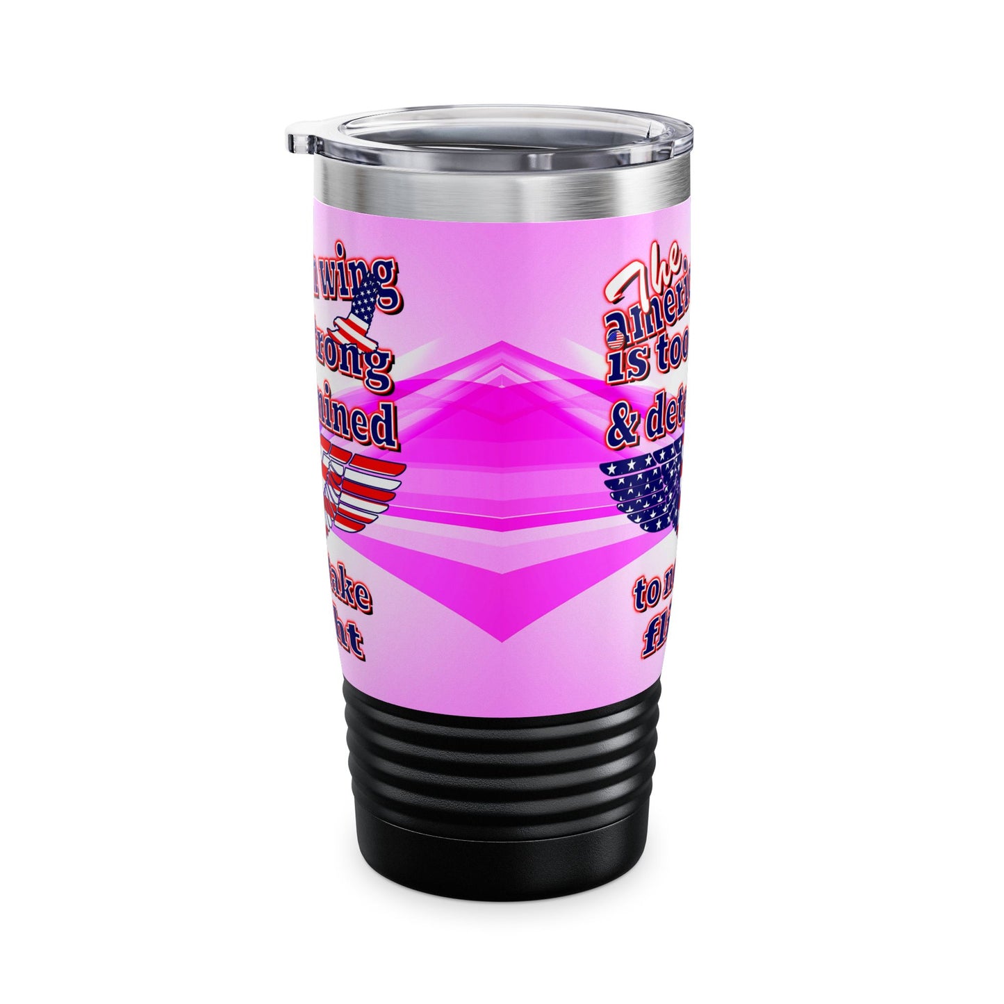 american wing - Ringneck Tumbler, 20oz (light blue-pink wave)