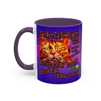 schrodinger's cat - Accent Mug (purple-pink wave)