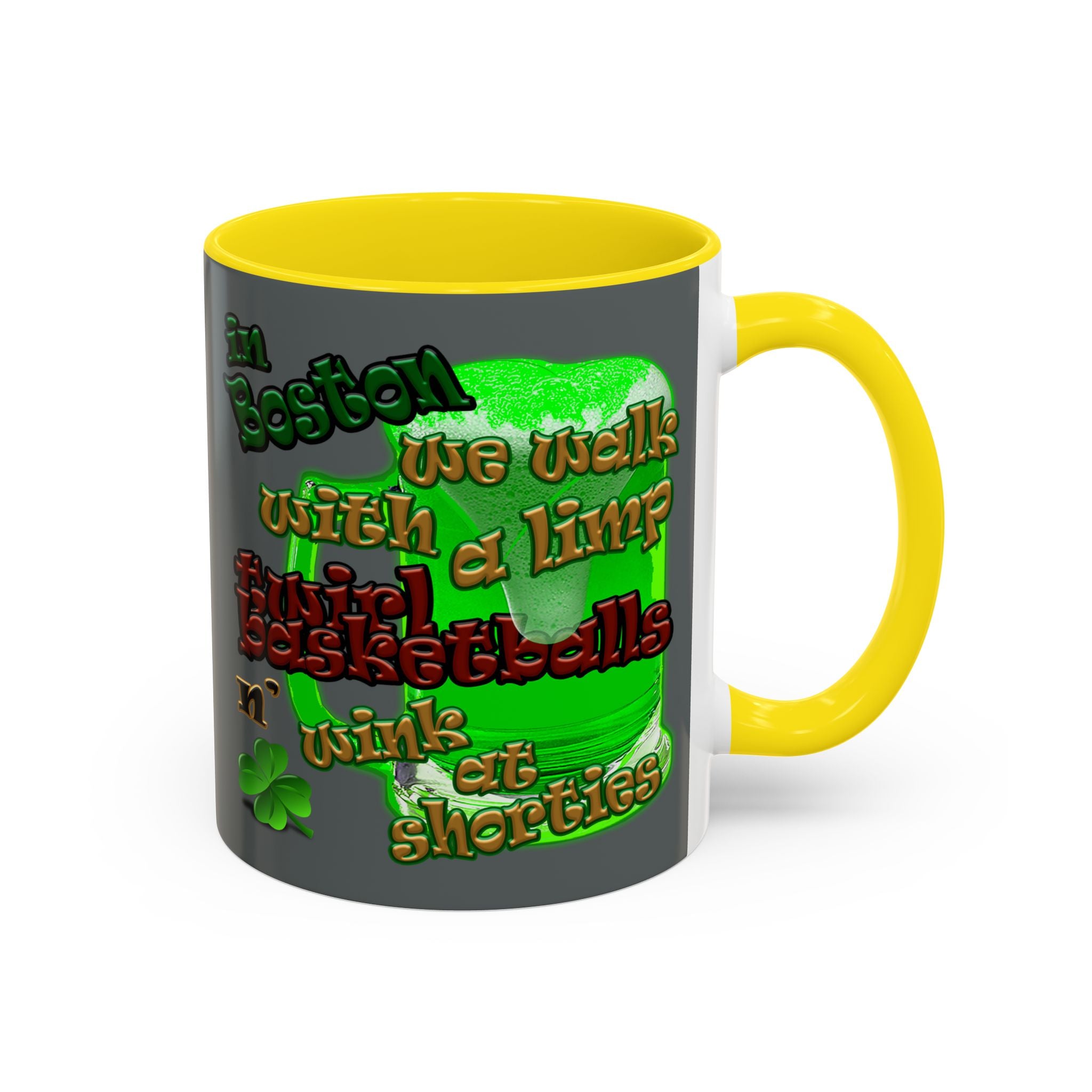 celtics logo - Accent Mug (dark grey)