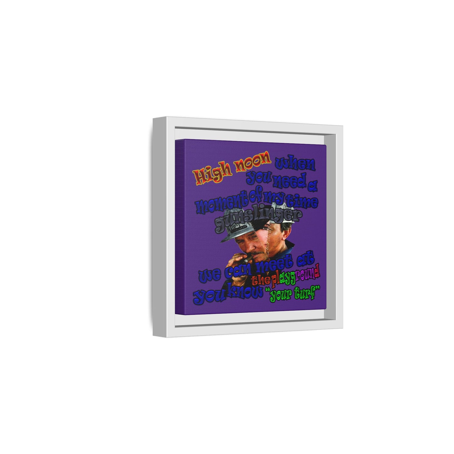 high noon - framed canvas art (purple)