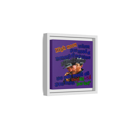 high noon - framed canvas art (purple)