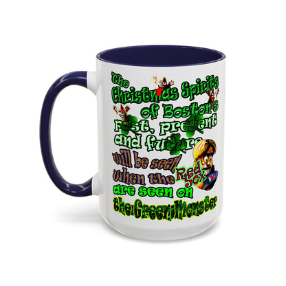 christmas spirits of boston - Accent Mug (white)