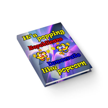 popping like popcorn - journal-blank (grey-pink wave)