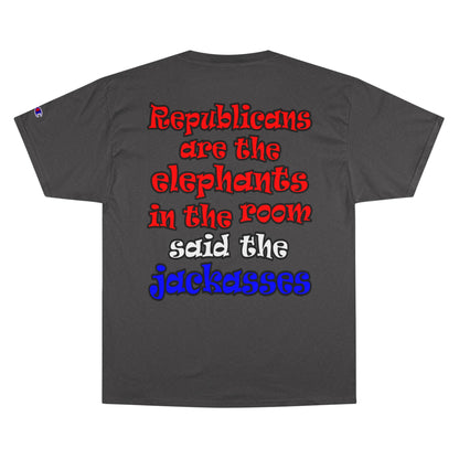 donkeys and elephants - Champion T-Shirt