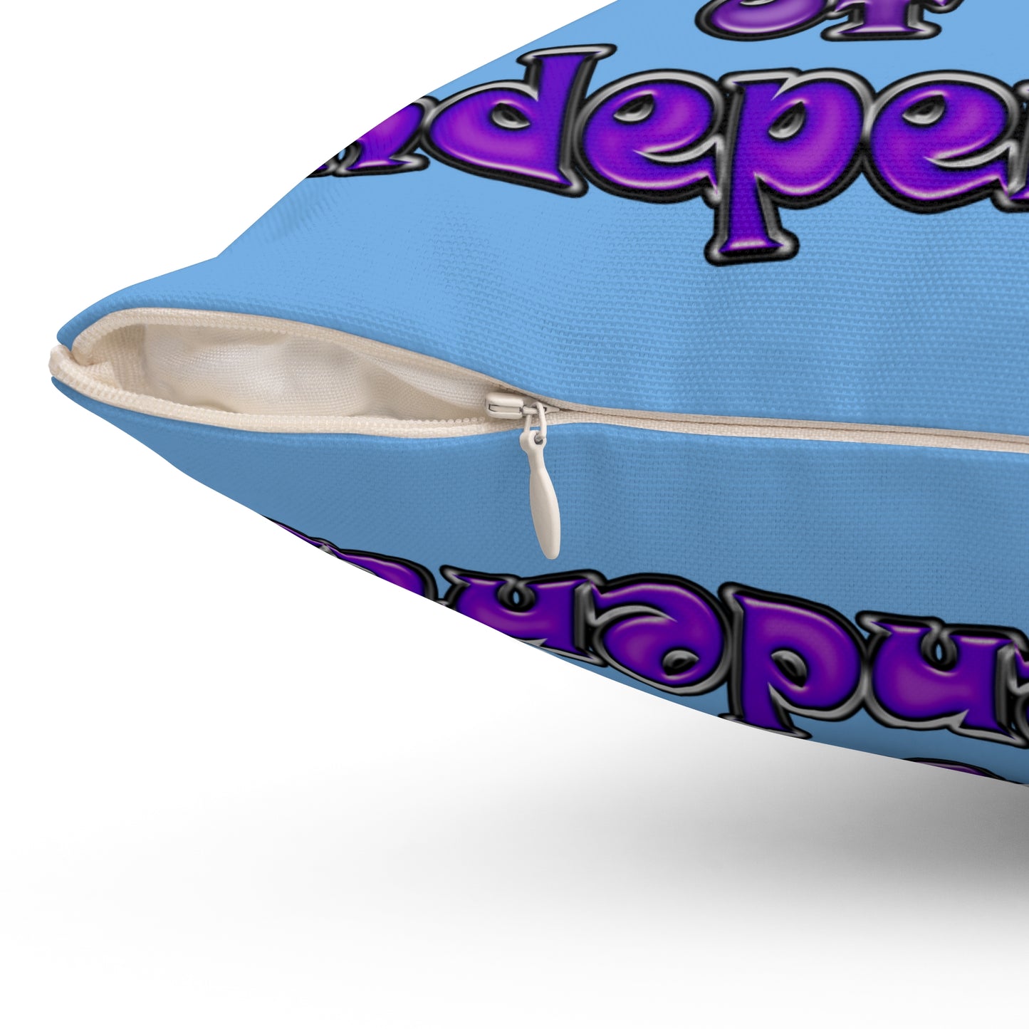 declaration of the independents - Spun Polyester Square Pillow - (light blue)
