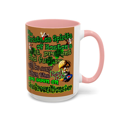 christmas spirits of boston - Accent Mug (light brown)