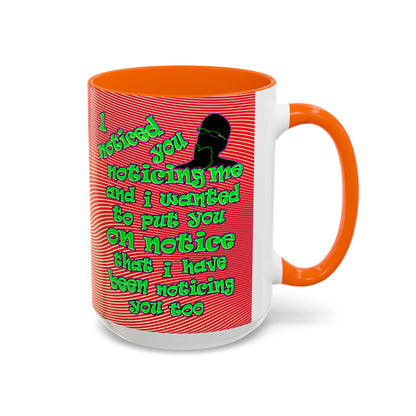 noticed you noticing - Accent Mug (yellow-orange wave)