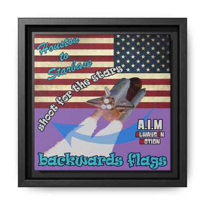 shoot for the stars - framed canvas art (light purple)