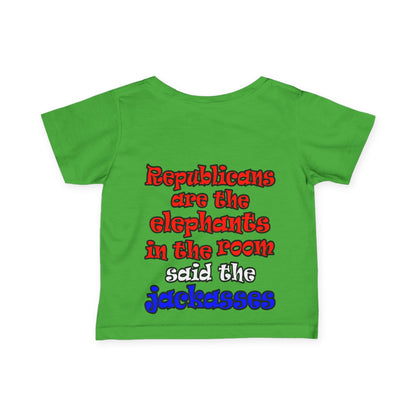 donkeys and elephants - Infant Fine Jersey Tee