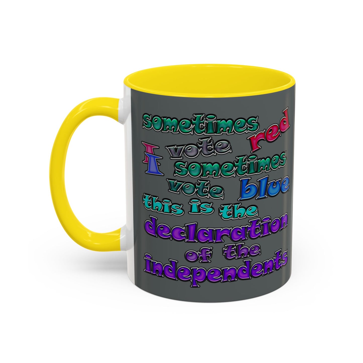 declaration of the independents - Accent Mug (dark grey)