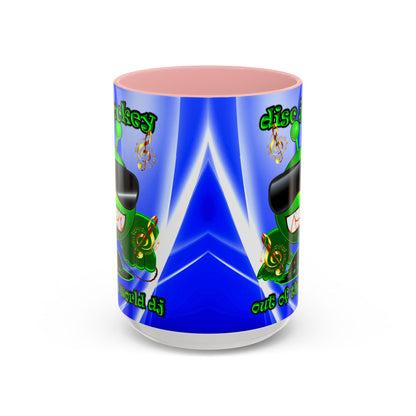 disc jockey - Accent Mug (blue-white wave)