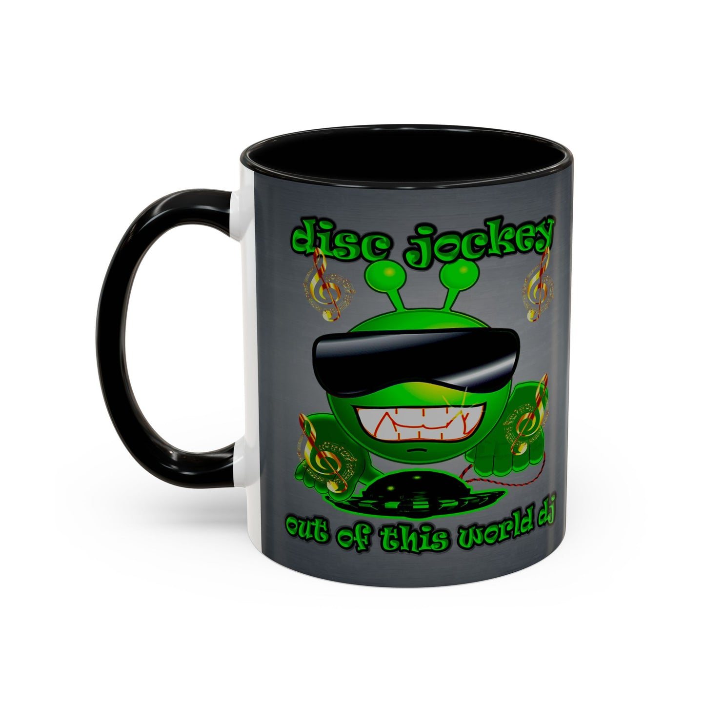 disc jockey - Accent Mug (grey-light grey)