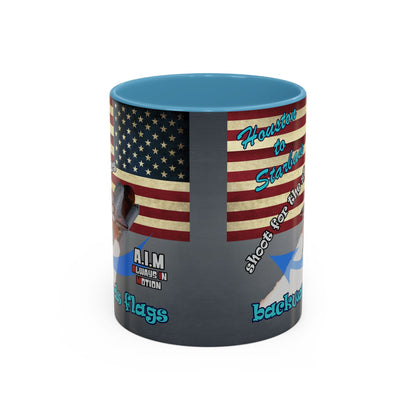 shoot for the stars - Accent Mug (grey-light grey)