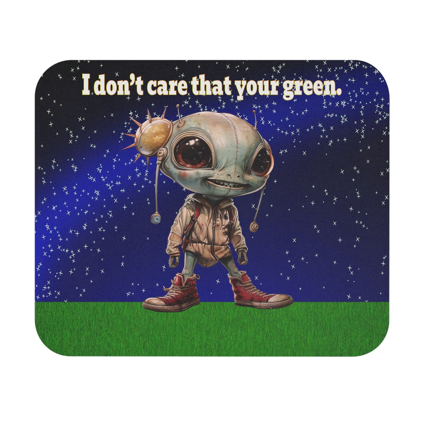 I don't care that your green - Mouse Pad (Rectangle) ('snoops' background)