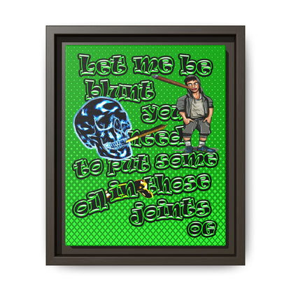 og - framed canvas art (logo green)
