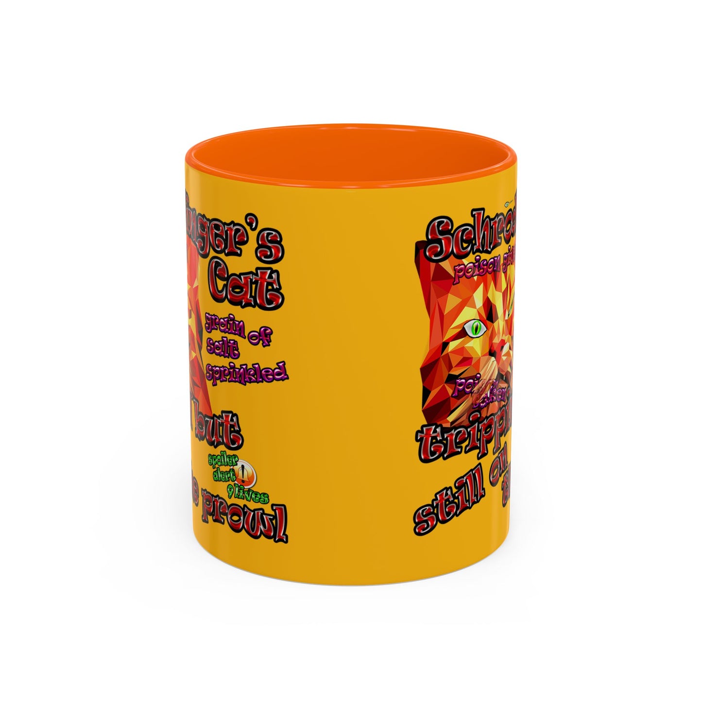 schrodinger's cat - Accent Mug (yellow)