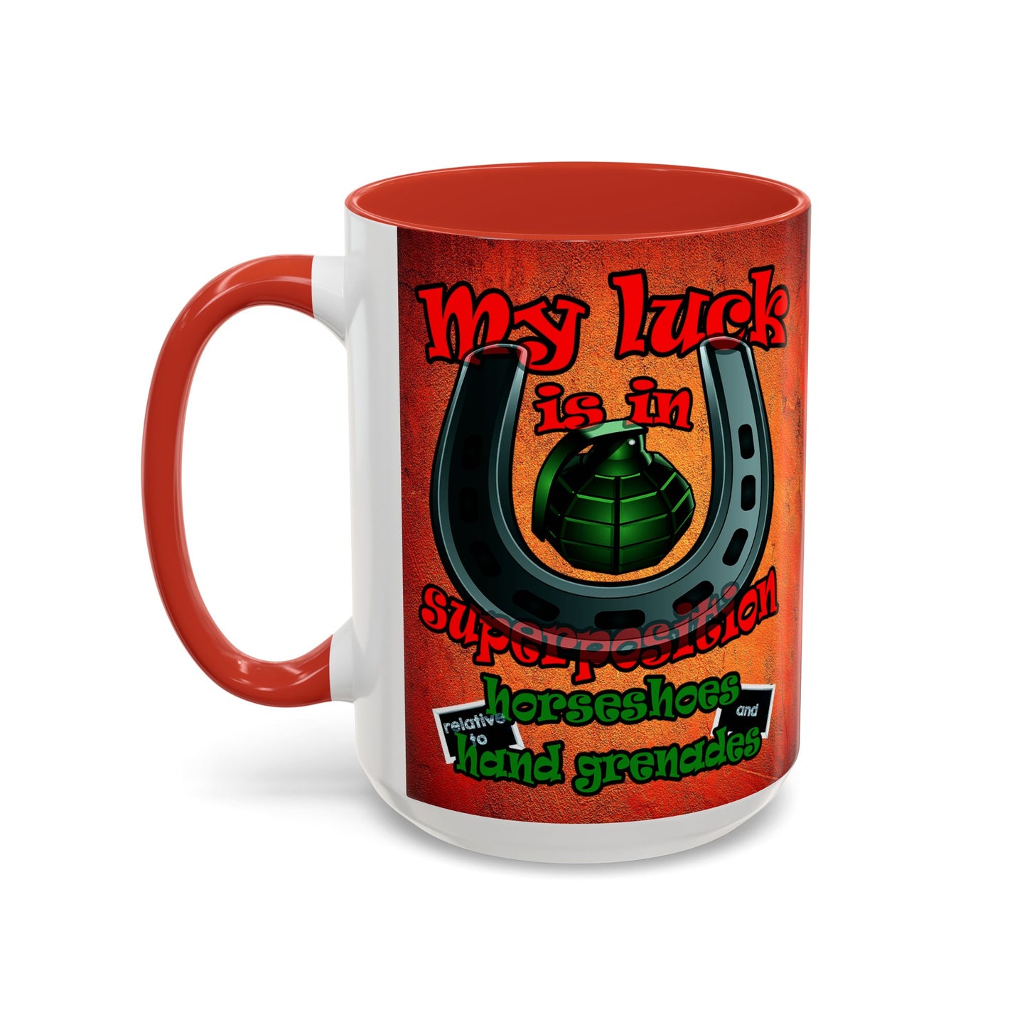 my luck - Accent Mug (burnt orange)