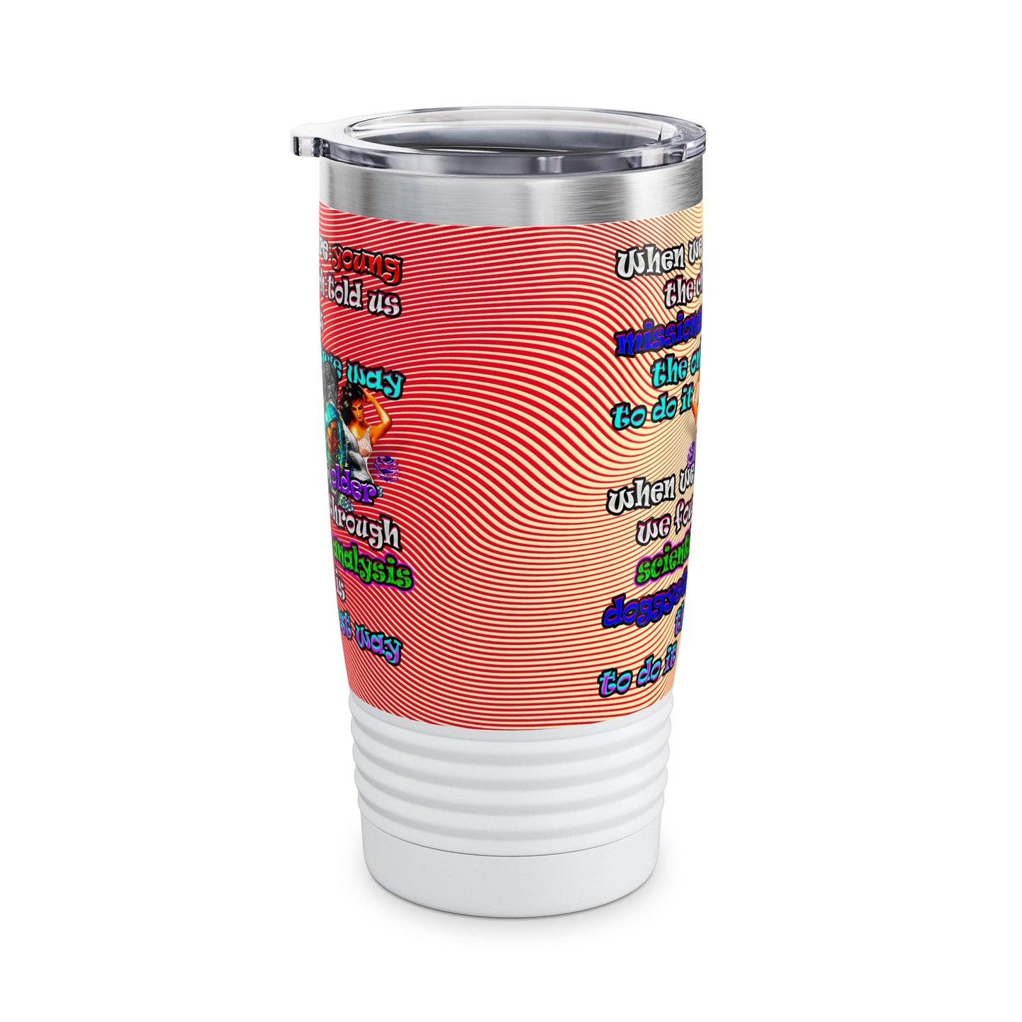 doggystyle - Ringneck Tumbler, 20oz (yellow-orange wave)