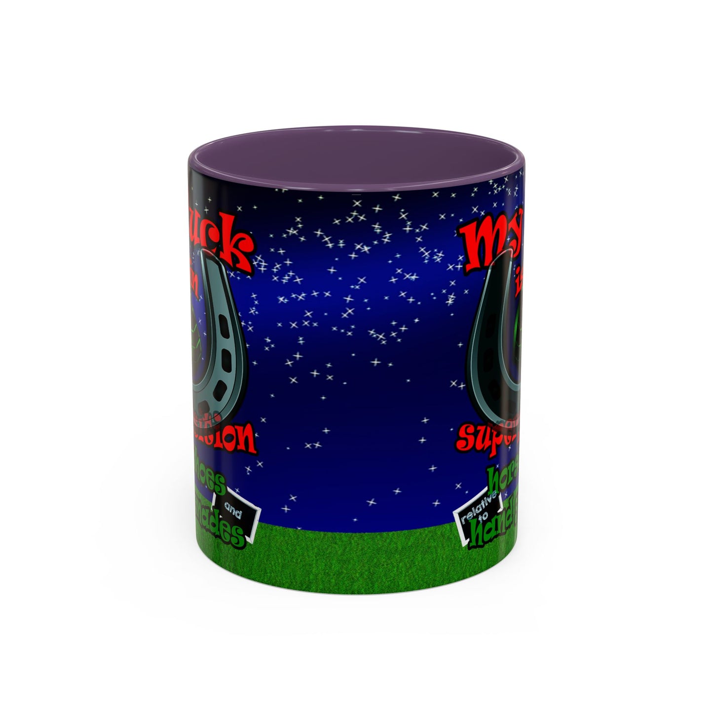 my luck - Accent Mug ('snoops' background)