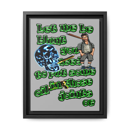 og - framed canvas art (light grey)