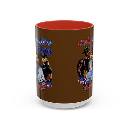 rw&b lives matter - Accent Mug (brown)