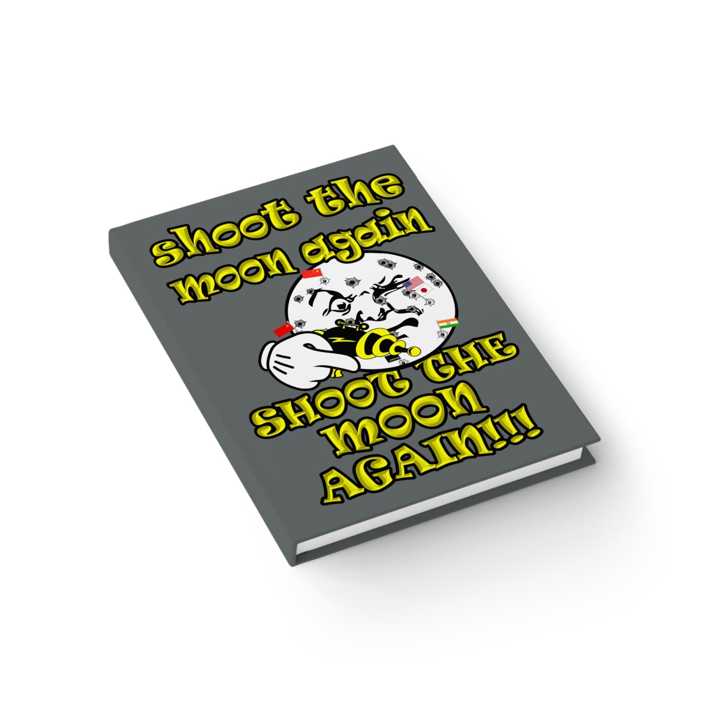 shoot the moon again - journal-blank (dark grey)