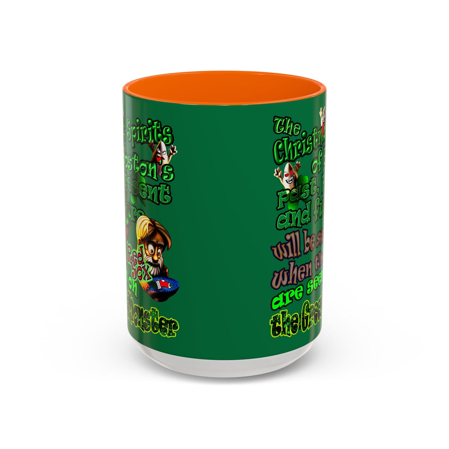 christmas spirits of boston - Accent Mug (dark green)