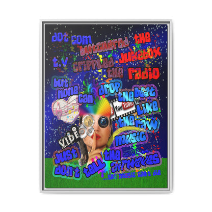 drop the beat - framed canvas art ('snoops' background)