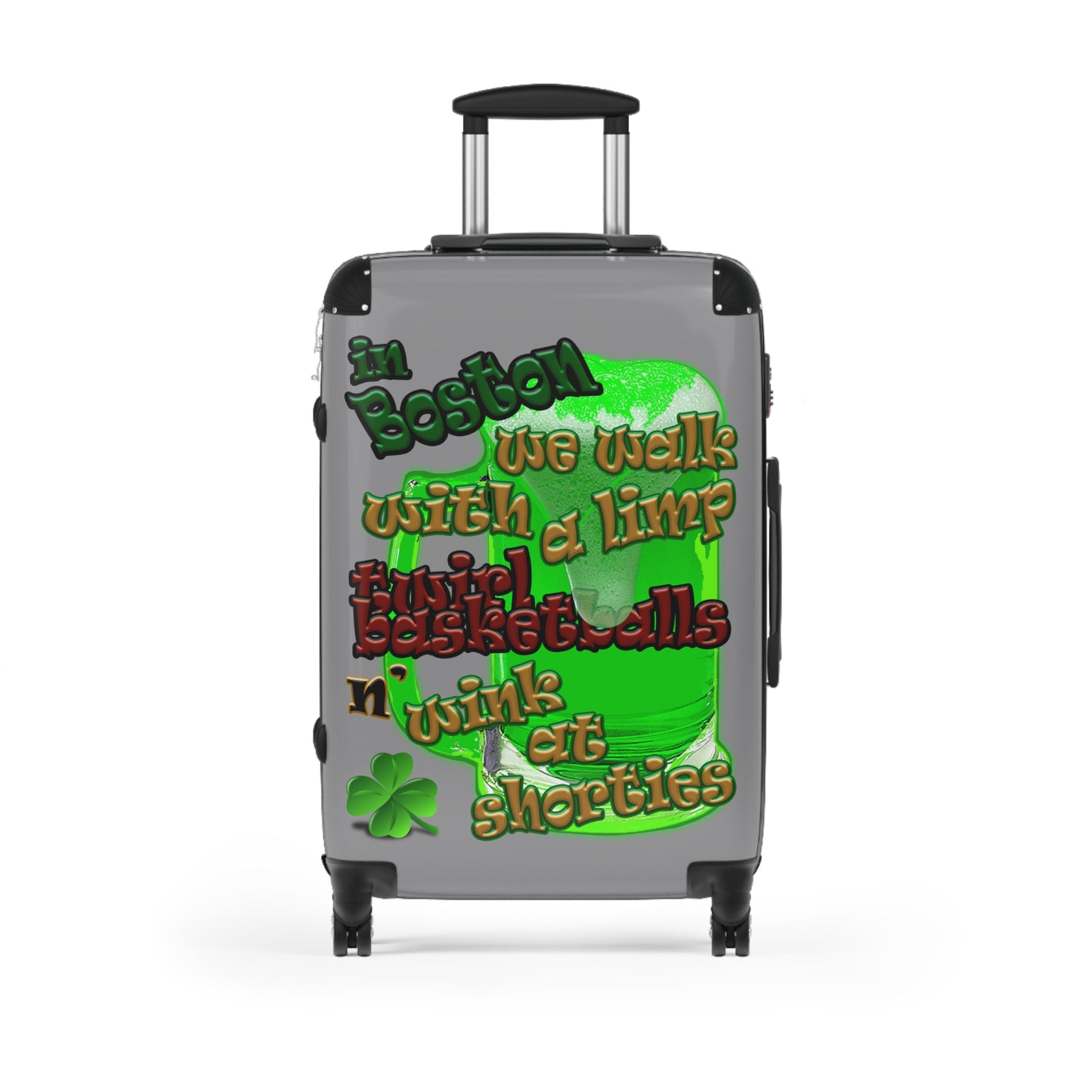celtics logo - Suitcase (grey)