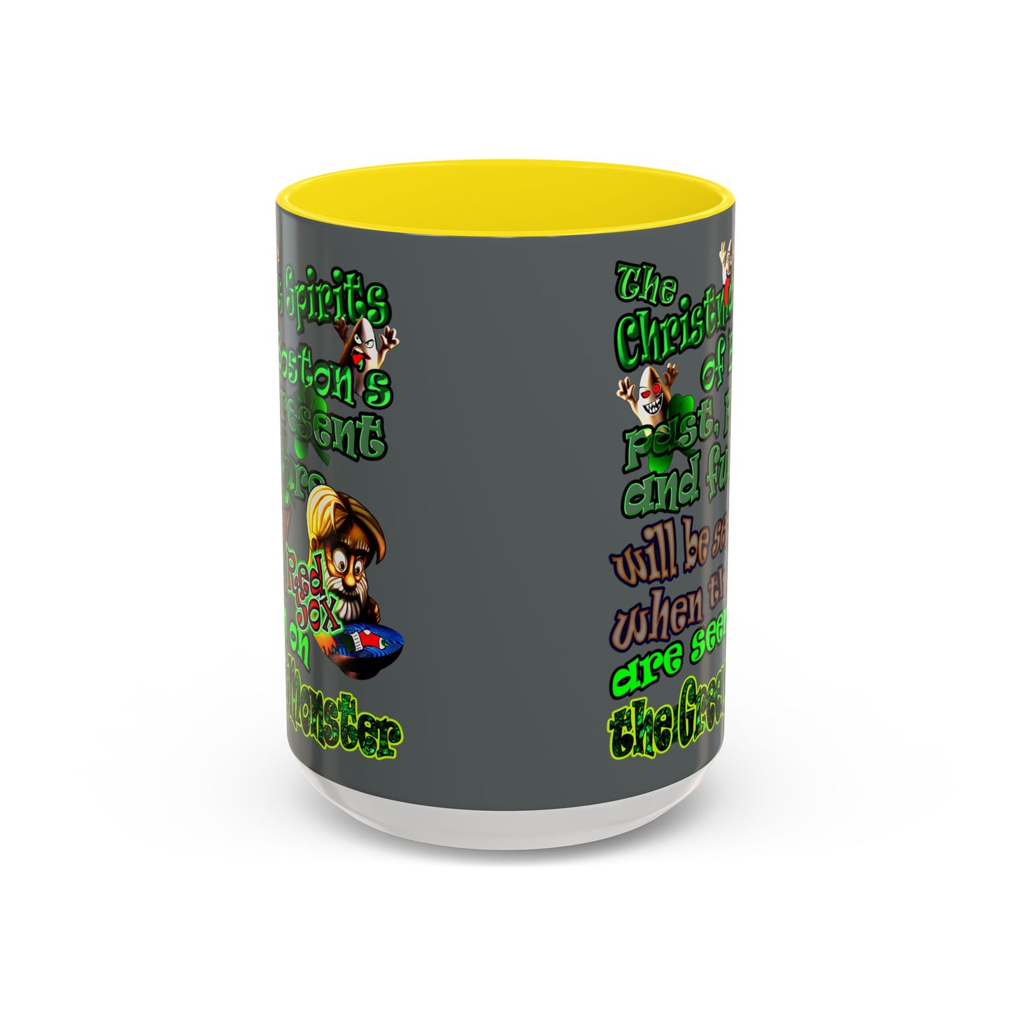 christmas spirits of boston - Accent Mug (dark grey)