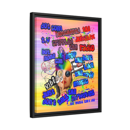 drop the beat - framed canvas art (color blur)