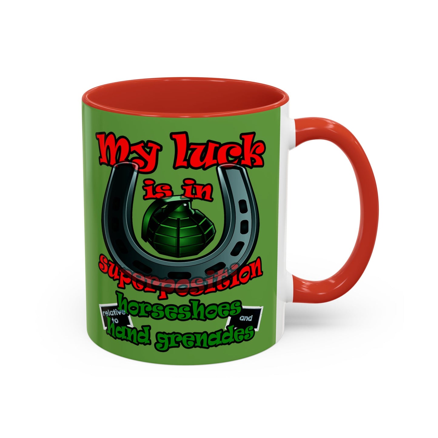 my luck - Accent Mug (green)