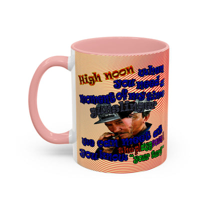 high noon - Accent Mug (yellow-orange wave)