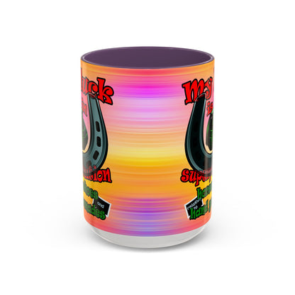my luck - Accent Mug (color blur)