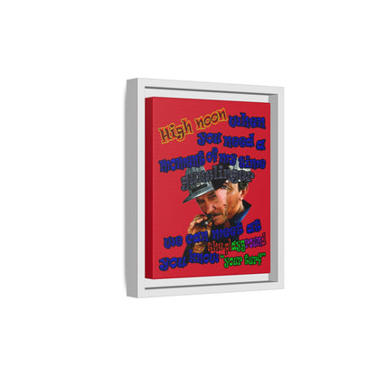 high noon - framed canvas art (dark red)